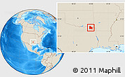 Shaded Relief Location Map of Red River County