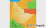 Physical 3D Map of Reeves County, political outside