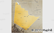 Physical 3D Map of Reeves County, semi-desaturated