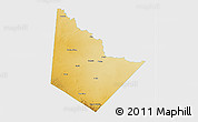 Physical 3D Map of Reeves County, single color outside