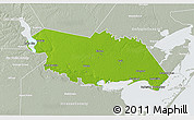 Physical 3D Map of San Patricio County, lighten, semi-desaturated
