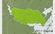 Physical Map of San Patricio County, semi-desaturated