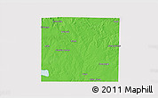 Political 3D Map of Scurry County, cropped outside