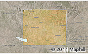 Satellite 3D Map of Scurry County, semi-desaturated