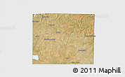 Satellite 3D Map of Scurry County, single color outside