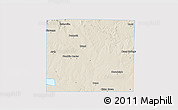Shaded Relief 3D Map of Scurry County, single color outside
