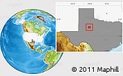 Physical Location Map of Scurry County, highlighted country, highlighted parent region