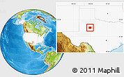 Physical Location Map of Scurry County, highlighted country