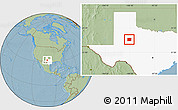 Savanna Style Location Map of Scurry County, highlighted parent region, hill shading