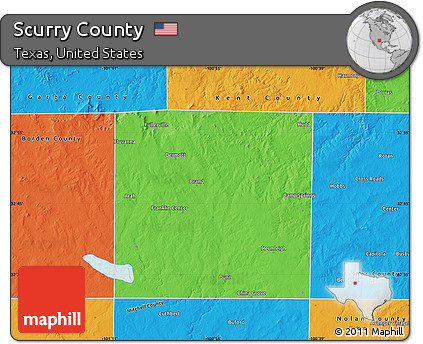 Political Map of Scurry County