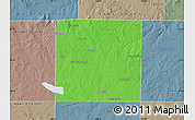 Political Map of Scurry County, semi-desaturated