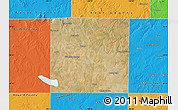 Satellite Map of Scurry County, political outside