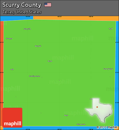 Political Simple Map of Scurry County