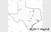 Blank Simple Map of Texas, cropped outside
