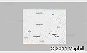 Gray 3D Map of Stephens County, single color outside