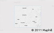 Silver Style 3D Map of Stephens County, single color outside