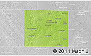 Physical 3D Map of Tarrant County, lighten, desaturated