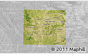 Satellite 3D Map of Tarrant County, lighten, desaturated