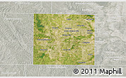 Satellite 3D Map of Tarrant County, lighten, semi-desaturated