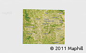 Satellite 3D Map of Tarrant County, single color outside