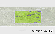 Physical Panoramic Map of Tarrant County, lighten, semi-desaturated