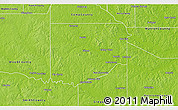 Physical 3D Map of Upshur County