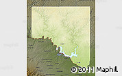 Physical Map of Val Verde County, darken