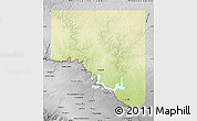 Physical Map of Val Verde County, desaturated