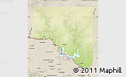 Physical Map of Val Verde County, shaded relief outside