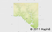 Physical Map of Val Verde County, single color outside