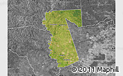 Satellite Map of Waller County, desaturated
