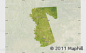 Satellite Map of Waller County, lighten