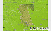 Satellite Map of Waller County, physical outside