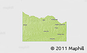 Physical 3D Map of Wichita County, single color outside