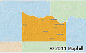 Political 3D Map of Wichita County, lighten