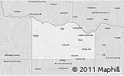 Silver Style 3D Map of Wichita County