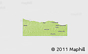 Physical Panoramic Map of Wichita County, single color outside