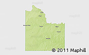 Physical 3D Map of Wilbarger County, single color outside