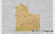 Satellite 3D Map of Wilbarger County, lighten, desaturated