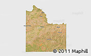 Satellite 3D Map of Wilbarger County, single color outside