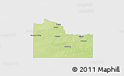 Physical Panoramic Map of Wilbarger County, single color outside