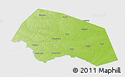 Physical 3D Map of Williamson County, single color outside