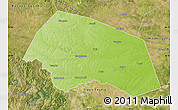 Physical Map of Williamson County, satellite outside