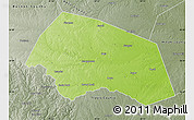 Physical Map of Williamson County, semi-desaturated