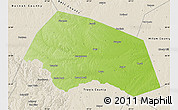 Physical Map of Williamson County, shaded relief outside