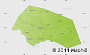 Physical Map of Williamson County, single color outside