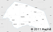 Silver Style Simple Map of Williamson County, single color outside
