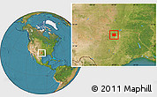 Satellite Location Map of Wise County