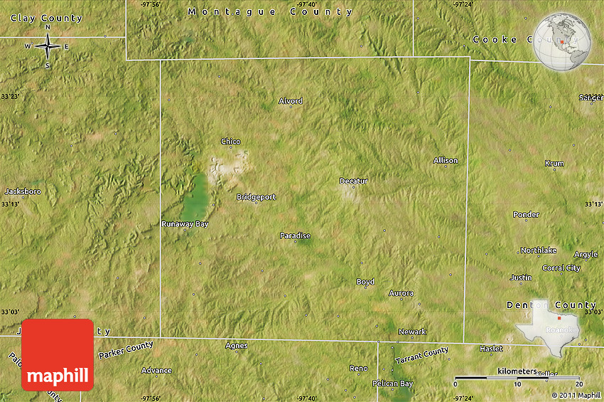 Satellite Map of Wise County