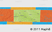 Physical Panoramic Map of Wise County, political outside